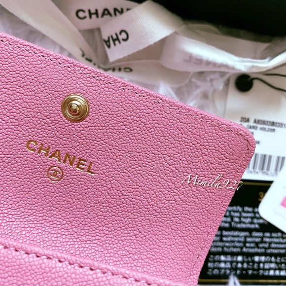 Chanel card holder Pink & gold boy style 100% Auth - Picture 8 of 8